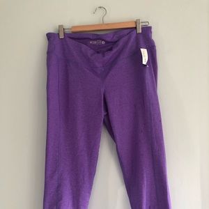 NWT Purple Old Navy Fitted Yoga Workout Capris XL